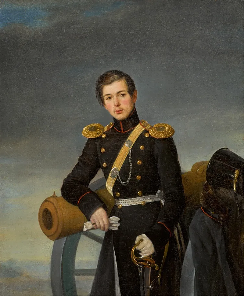 Portrait Of Andrei Nikolaevich Karamzin Wall Art by Pimen Nikitich Orlov - High-Resolution Digital Print