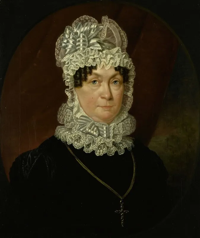 Portrait Of Ann Brander Died 1837 Wife Of Job Seaburne May Wall Art by Jan Willem May - High-Resolution Digital Print