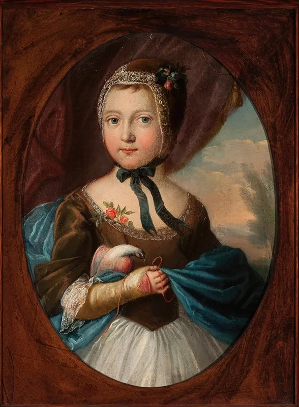 Portrait Of Anna Boguslawska Nee Linowska 1734 1762 Wall Art by Józef Wall - High-Resolution Digital Print