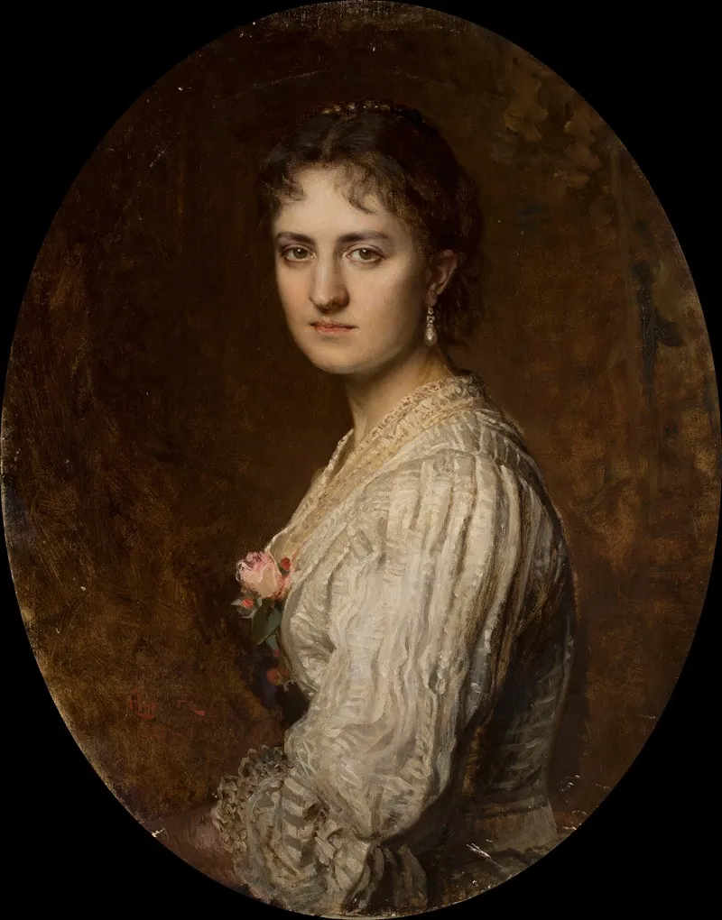 Portrait Of Anna Branicka Wall Art by Leopold Horowitz - High-Resolution Digital Print