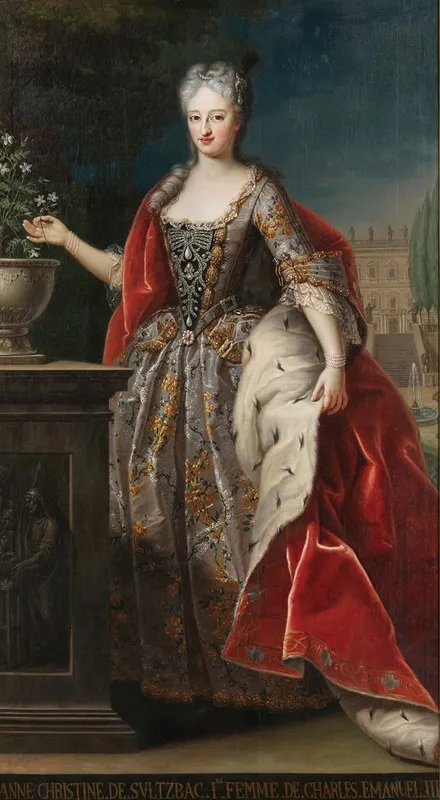 Portrait Of Anna Cristina Di Sulzbach 1704 1723 Wall Art by Giovanni Panealbo - High-Resolution Digital Print