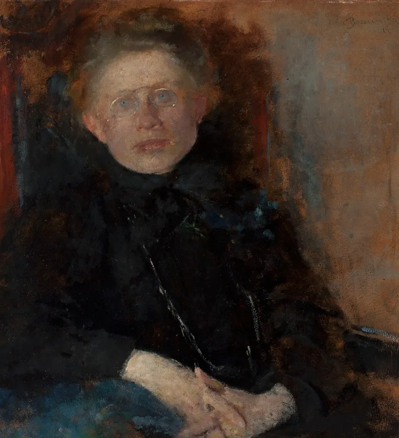Portrait Of Anna Saryusz Zaleska Ca 1880 After 1863 Painter Wall Art by Olga Boznanska - High-Resolution Digital Print