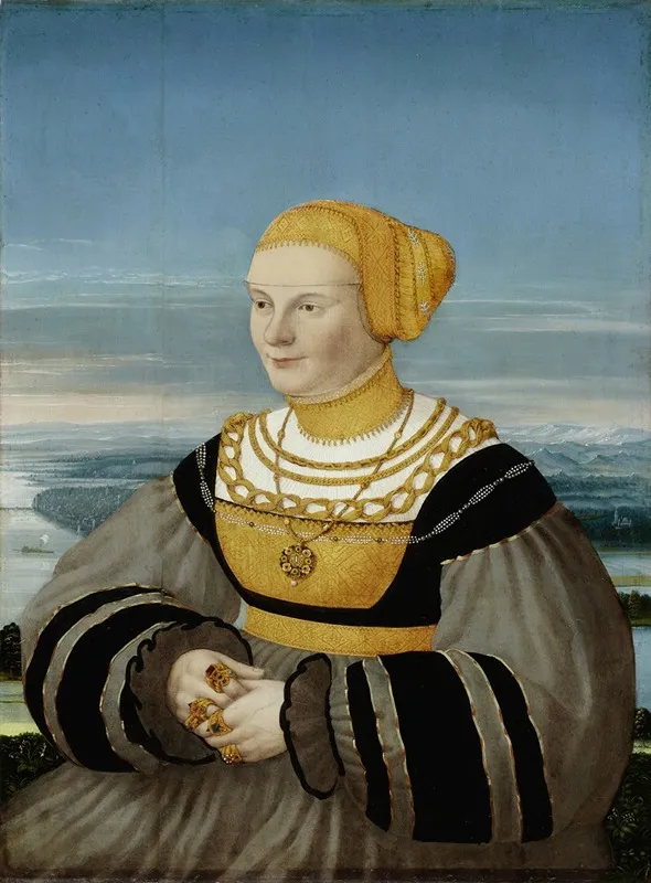 Portrait Of Anna Von Holzhausen Nee Ratzeburg Wall Art by Conrad Faber von Kreuznach - High-Resolution Digital Print