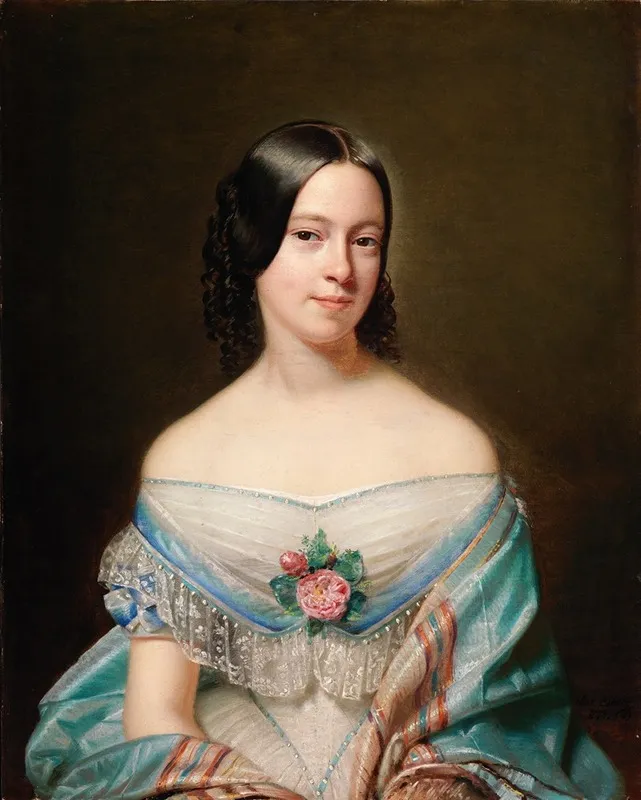 Portrait Of Anna Von Minarelli Fitzgerald Wall Art by Anton Einsle - High-Resolution Digital Print