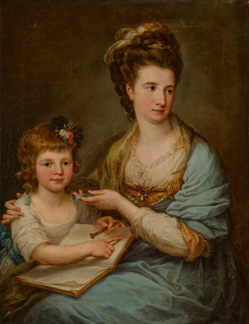 Portrait Of Anne Stewart Nee Dashwood Countess Of Galloway 1743 1830 Wall Art by Angelica Kauffman - High-Resolution Digital Print