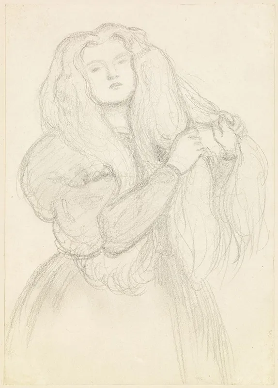 Portrait Of Annie Miller Wall Art by Dante Gabriel Rossetti - High-Resolution Digital Print