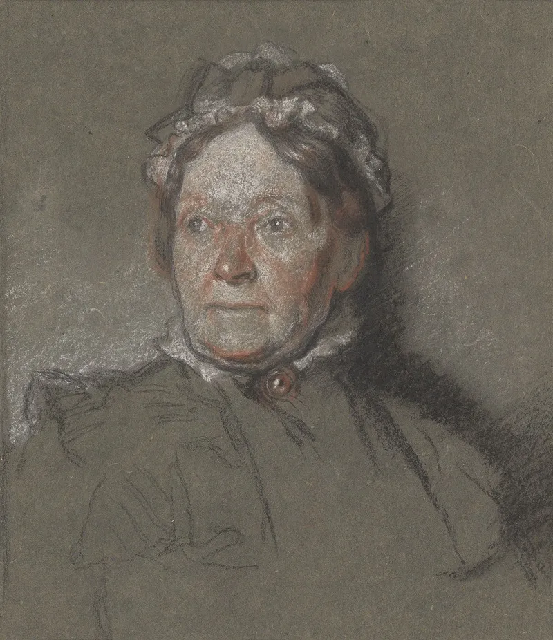 Portrait Of Annie The Artists Mother Wall Art by William Orpen - High-Resolution Digital Print