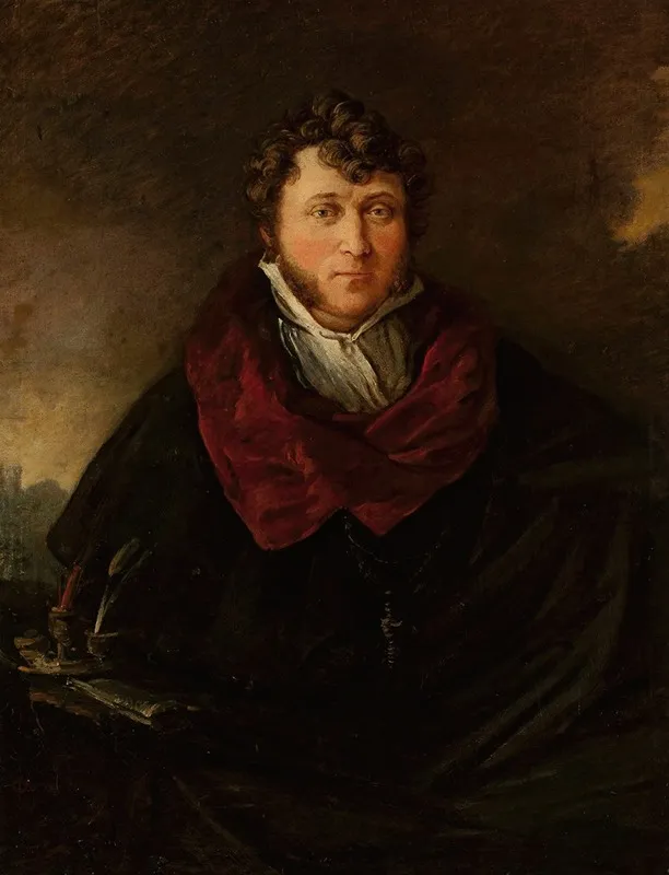 Portrait Of Antoni Ostrowski Wall Art by Piotr Michałowski - High-Resolution Digital Print