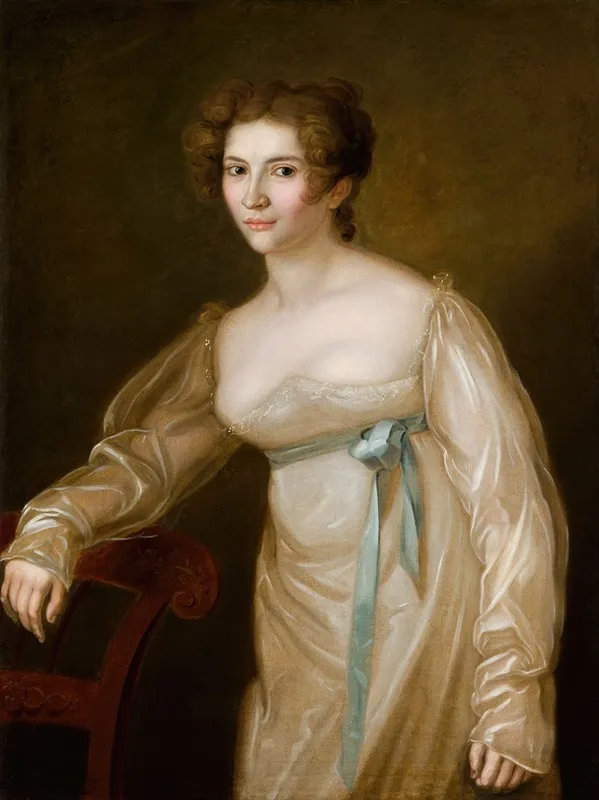 Portrait Of Apolonia Kaminska Nee Sokolowska Wall Art by Józef Rejchan - High-Resolution Digital Print
