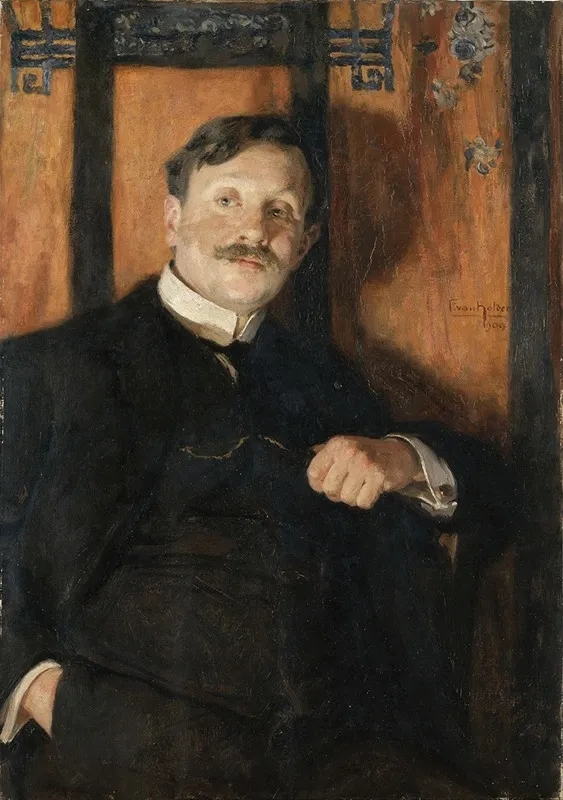Portrait Of Art Critic Sander Pierron Wall Art by Frans Van Holder - High-Resolution Digital Print