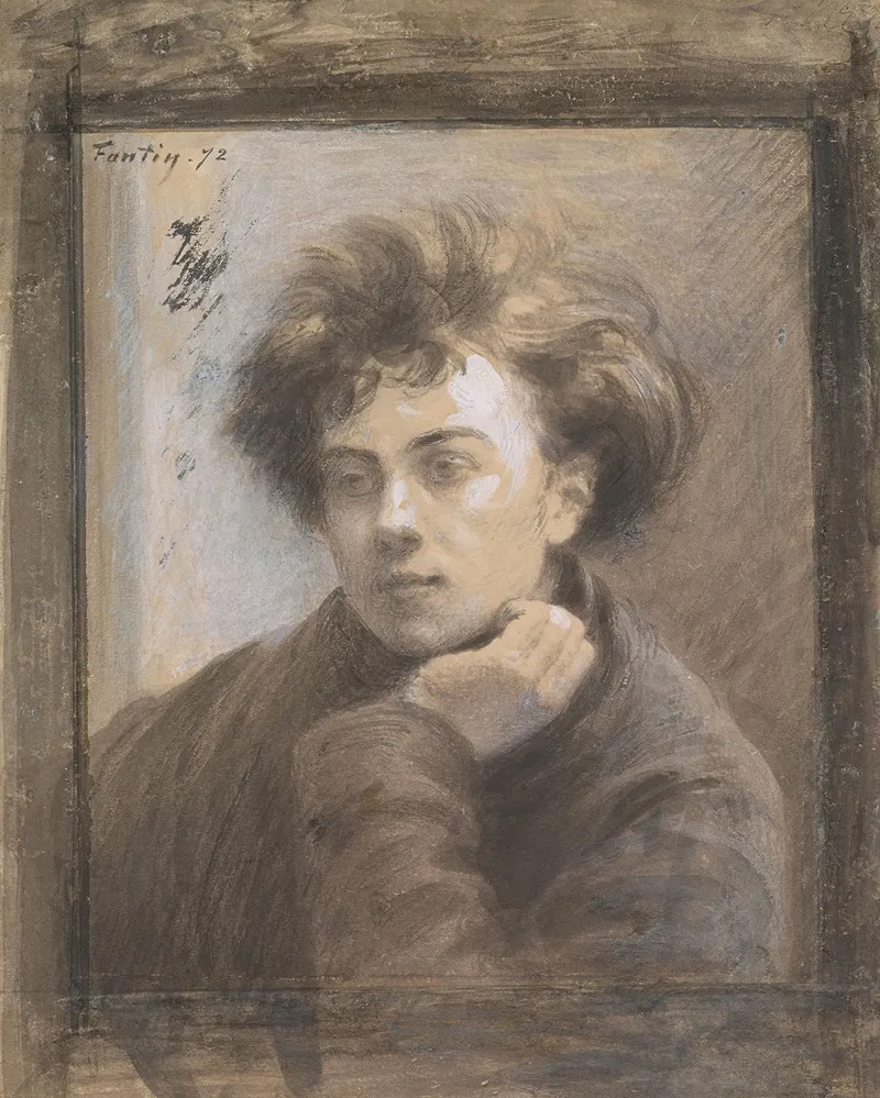 Portrait Of Arthur Rimbaud 1854 1891 Wall Art by Henri Fantin-Latour - High-Resolution Digital Print