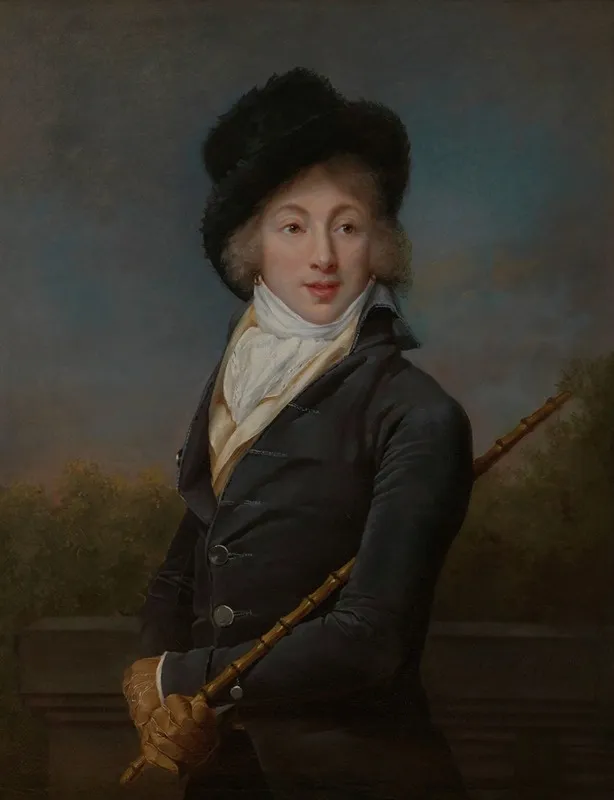 Portrait Of Auguste Vestris 1760 1842 French Dancer Wall Art by Adèle Romany - High-Resolution Digital Print