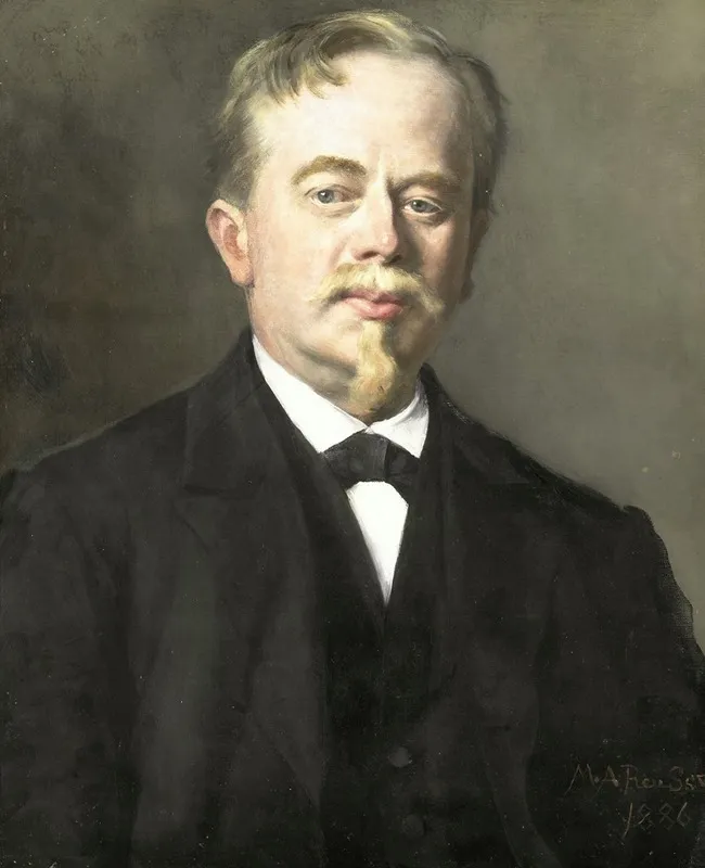 Portrait Of Augustus Allebe 1838 1927 Wall Art by Maria Alexandrina Reuss - High-Resolution Digital Print