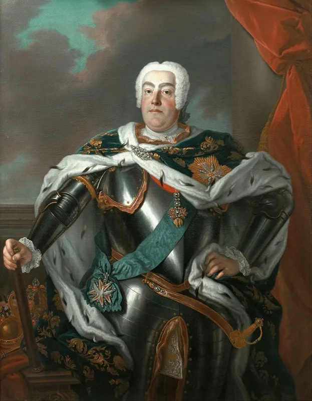 Portrait Of Augustus Iii Of Poland Wall Art by Louis de Silvestre - High-Resolution Digital Print