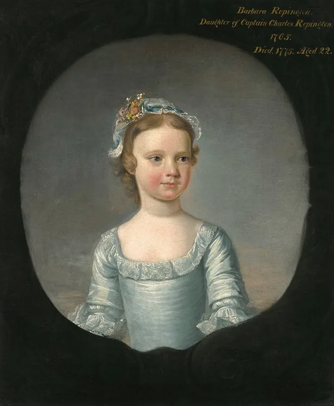 Portrait Of Barbara Repington When A Girl D 1775 Wall Art by Henry Pickering - High-Resolution Digital Print