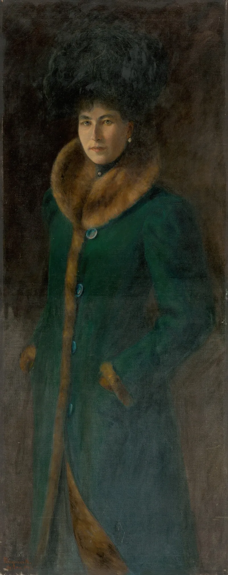 Portrait Of Baroness Fleshova Wall Art by Karol Pongrácz - High-Resolution Digital Print