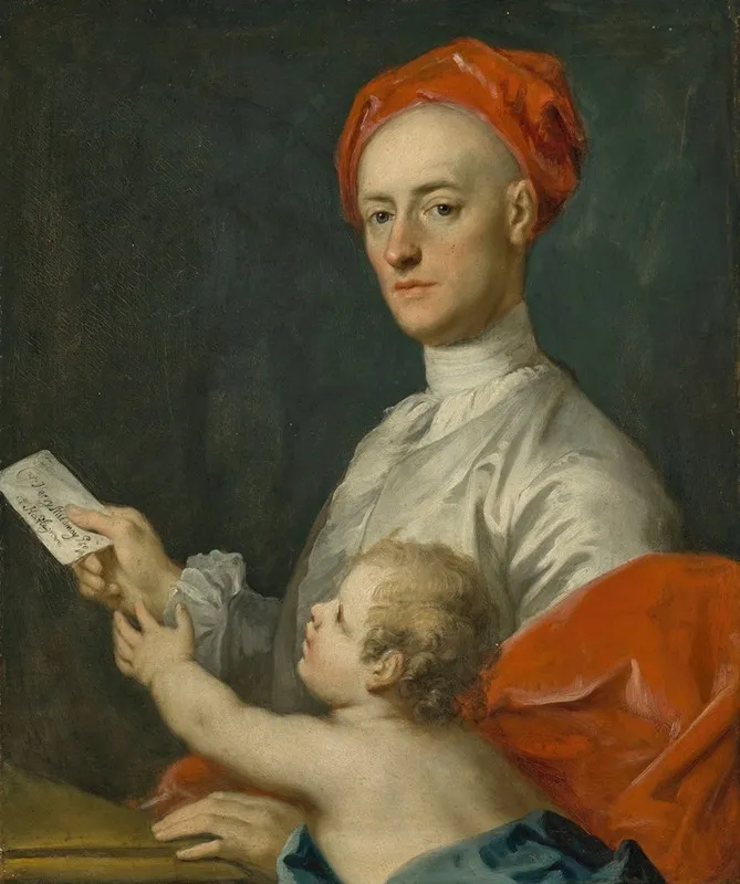 Portrait Of Carew Hervey Mildmay 1690 1784 Wall Art by Jacopo Amigoni - High-Resolution Digital Print