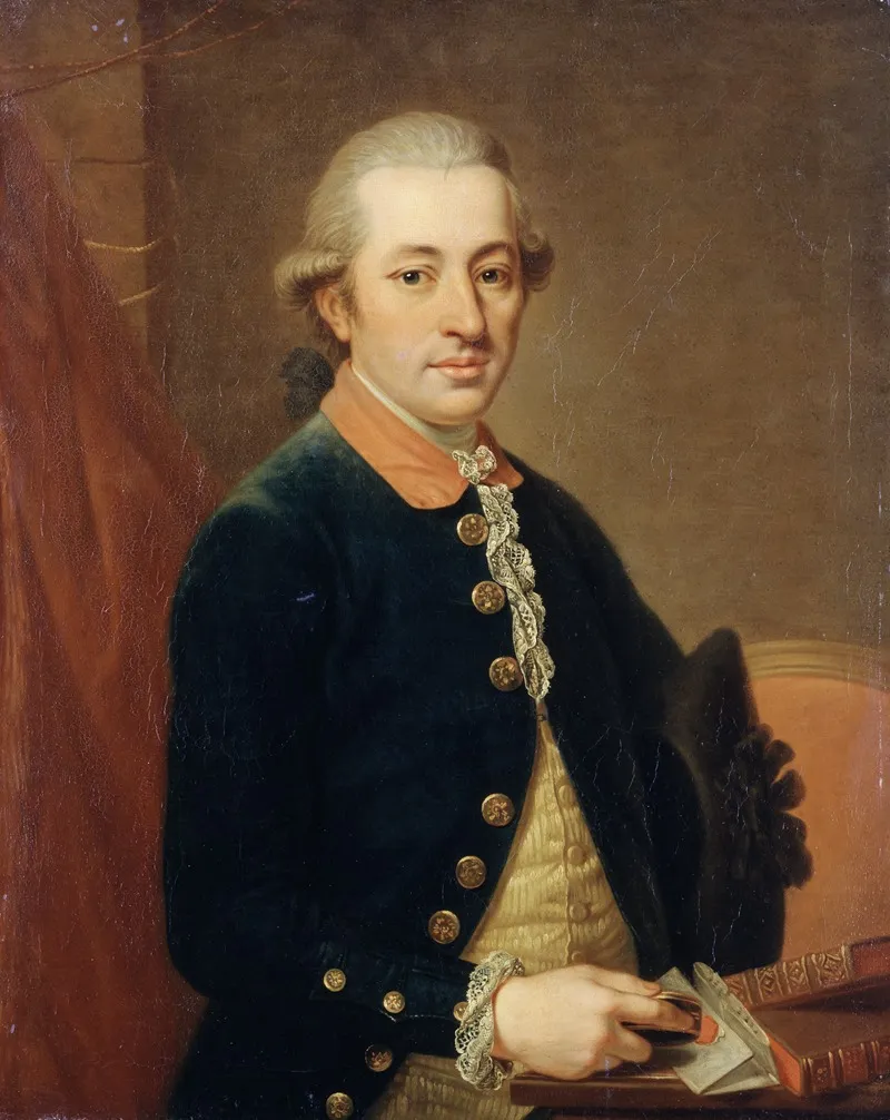 Portrait Of Carl Justinian Von Holzhausen Wall Art by Johann Wilhelm Hoffnas - High-Resolution Digital Print