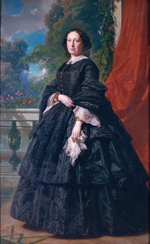 Portrait Of Carlota Quintana Badia Wall Art by Federico de Madrazo y Kuntz - High-Resolution Digital Print