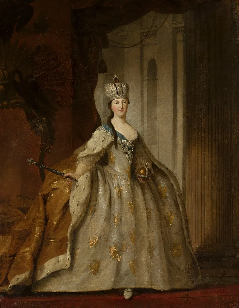 Portrait Of Catherine Ii Argunov Wall Art by Ivan Argunov - High-Resolution Digital Print