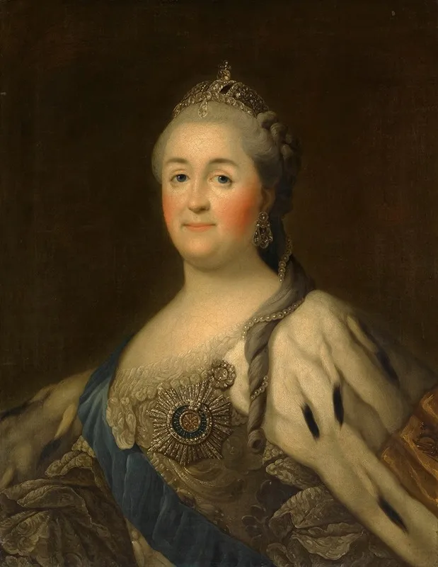 Portrait Of Catherine The Great Wall Art by After Vigilius Eriksen - High-Resolution Digital Print