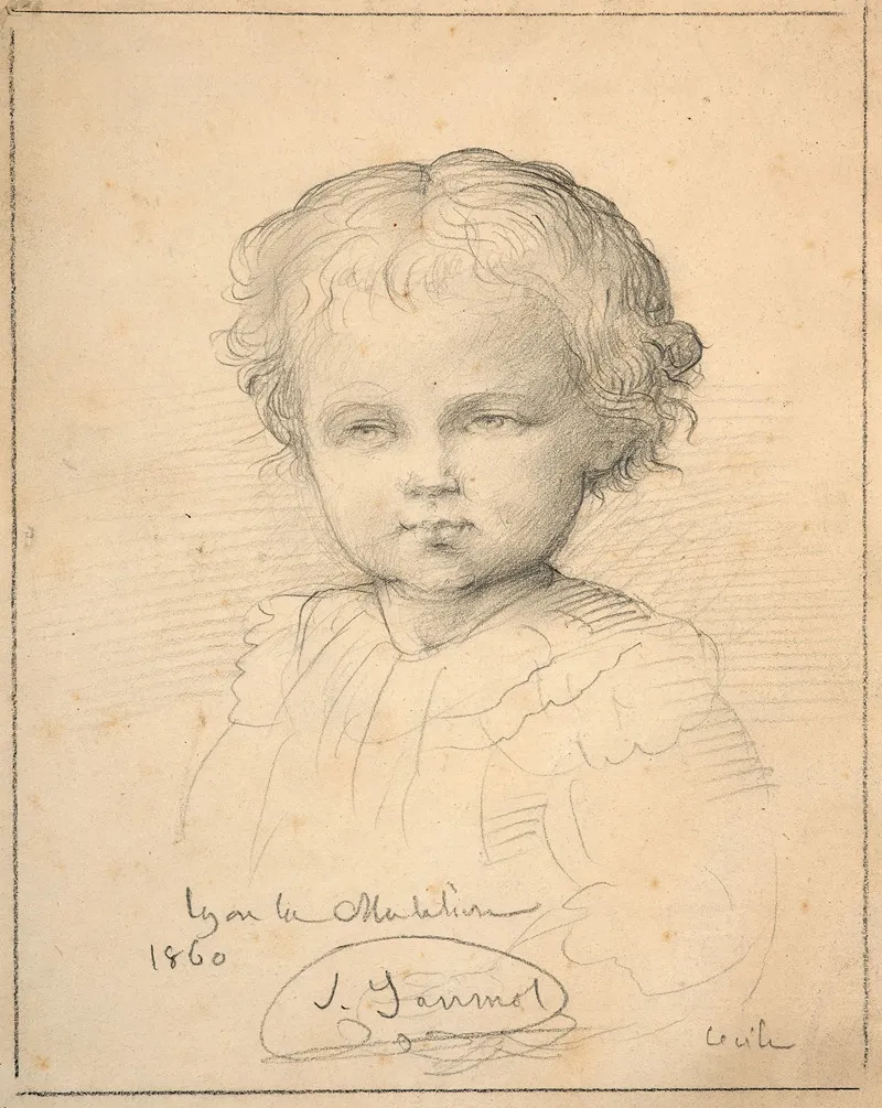 Portrait Of Cecile Daughter Of The Artist At 3 Years Old