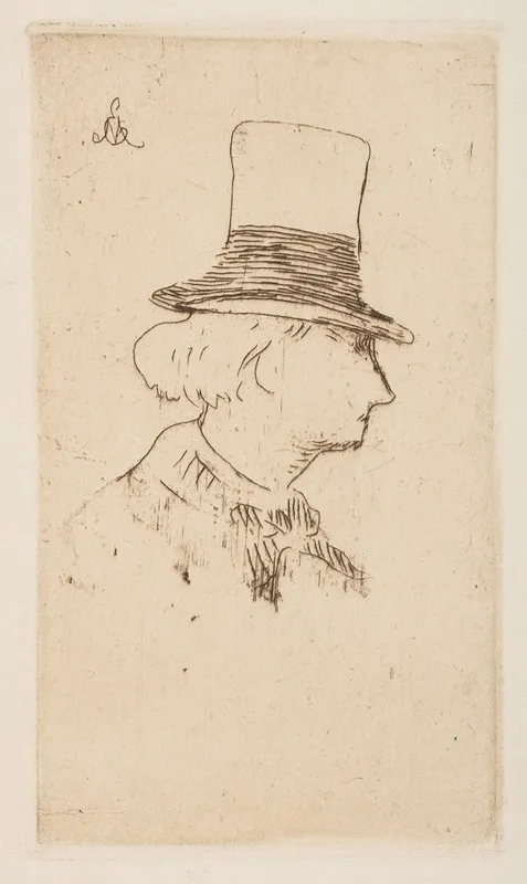 Portrait Of Charles Baudelaire In Profile