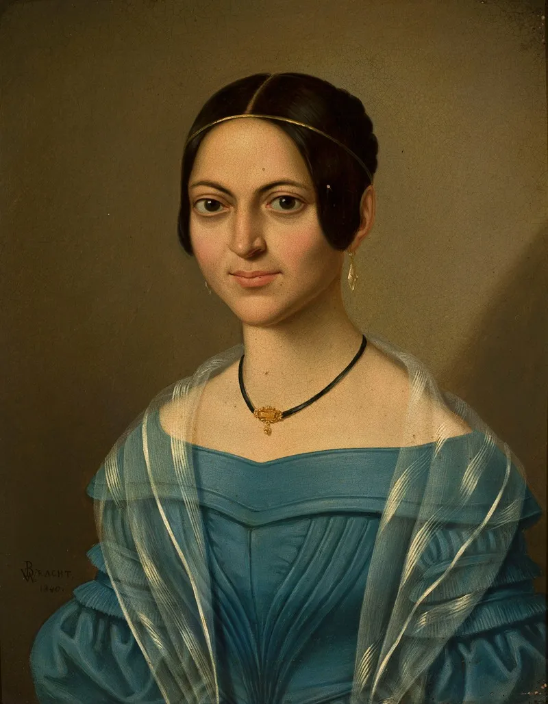 Portrait Of Charlotta Henrietta Schroeder Wall Art by Wilhelm Bracht - High-Resolution Digital Print
