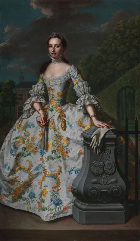 Portrait Of Charlotte Beatrix Strick Van Linschoten Wall Art by Mattheus Verheyden - High-Resolution Digital Print