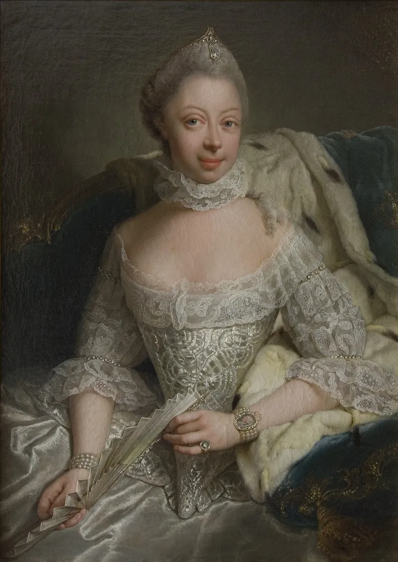 Portrait Of Charlotte Of Mecklenburg Strelitz Wall Art by Georg David Matthieu - High-Resolution Digital Print