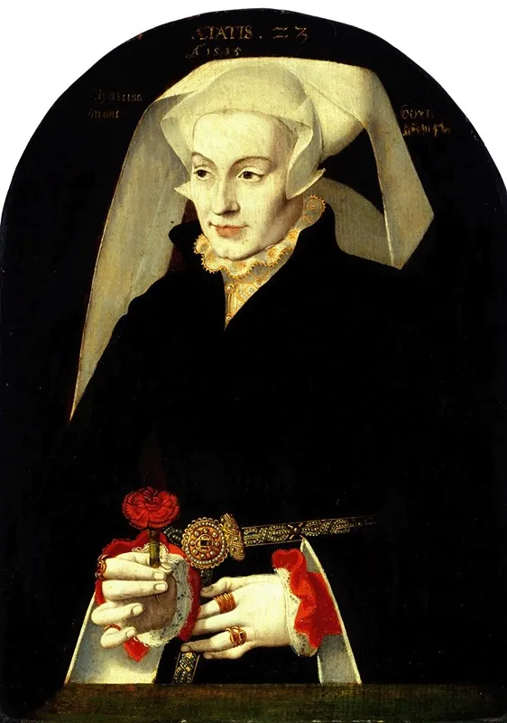 Portrait Of Chatrina Aged 23 Years Wall Art by Barthel Bruyn the Younger - High-Resolution Digital Print