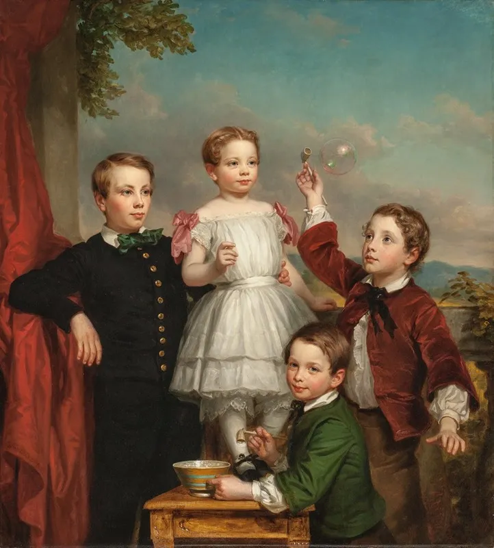 Portrait Of Children Wall Art by George Augustus Baker Jr. - High-Resolution Digital Print