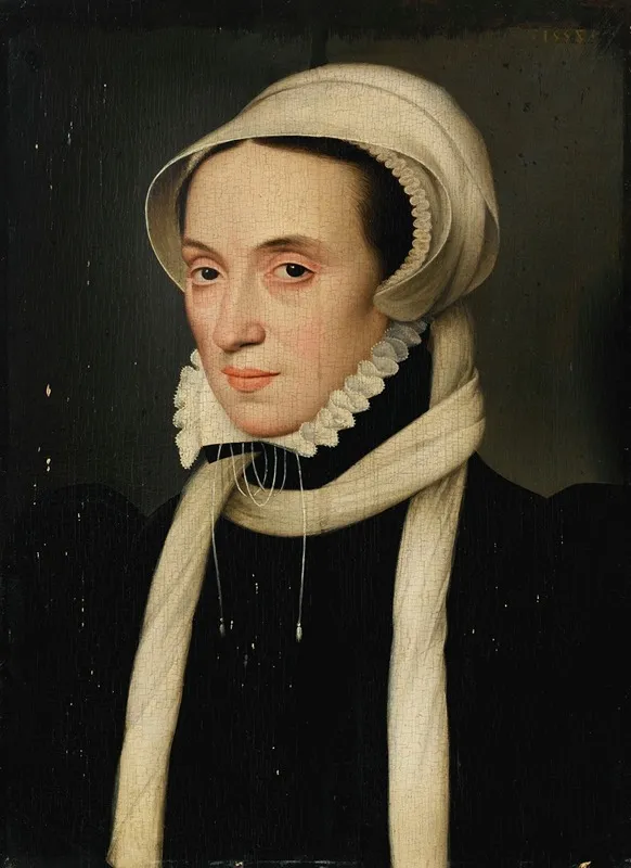 Portrait Of Christina Of Denmark Duchess Of Milan Wall Art by François Clouet - High-Resolution Digital Print