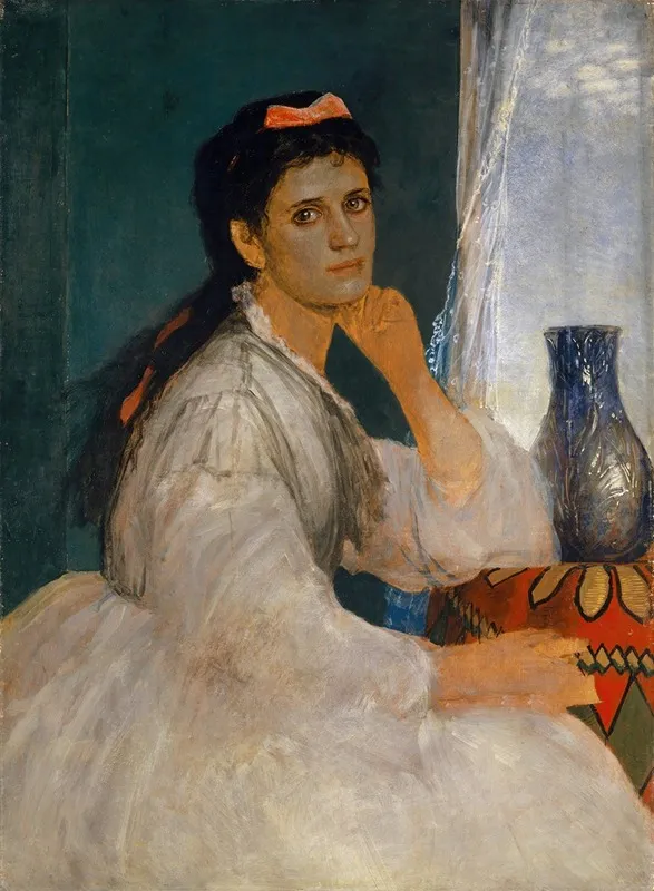 Portrait Of Clara Bocklin Eldest Daughter Of The Artist