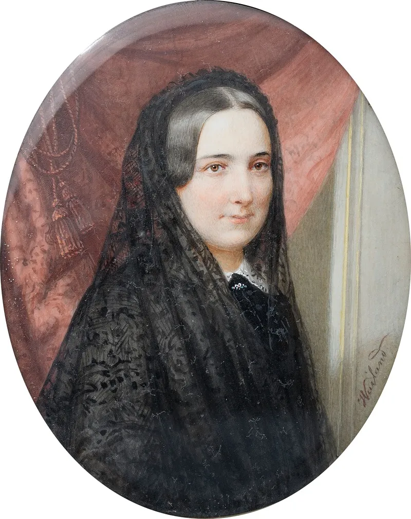 Portrait Of Coelestine Grafin Batthyany Wall Art by Friedrich Wailand - High-Resolution Digital Print