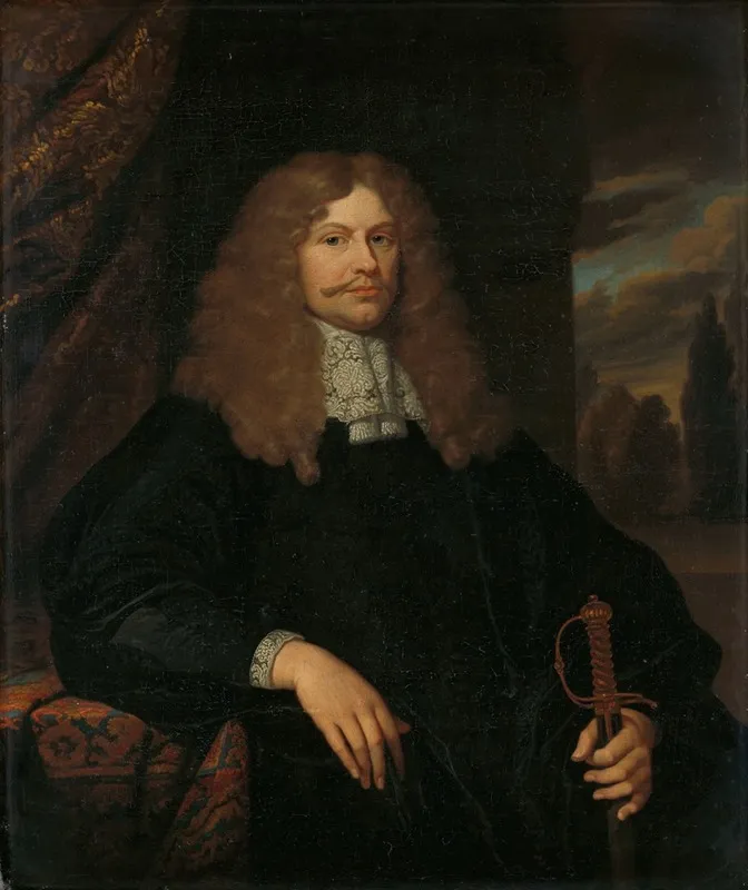 Portrait Of Cornelis Backer 1633 81 Councillor Alderman And Colonel Of The Amsterdam Militia Wall Art by Caspar Netscher - High-Resolution Digital Print