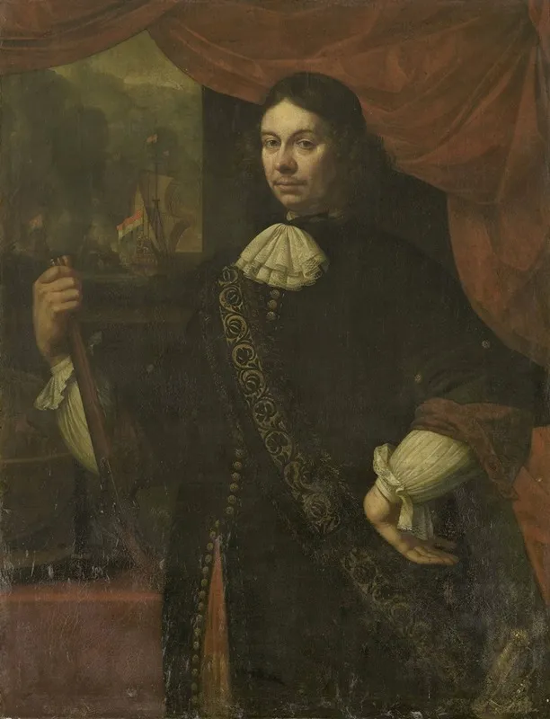 Portrait Of Cornelis Jacobsz De Boer Captain In The Navy Wall Art by Jan van Neck - High-Resolution Digital Print