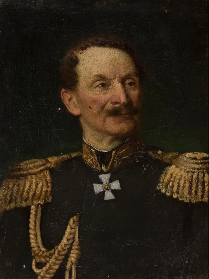 Portrait Of Count Friedrich Berg 1790 1874 Russian General Viceroy Of The Kingdom Of Poland Wall Art by Leopold Horowitz - High-Resolution Digital Print