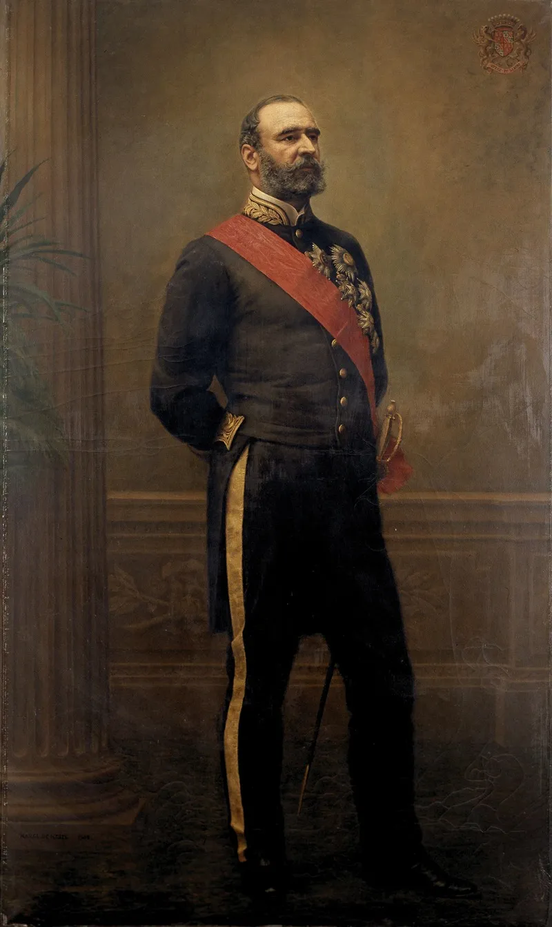 Portrait Of Count Paul Joseph De Smet De Naeyer Wall Art by Karel De Kesel - High-Resolution Digital Print