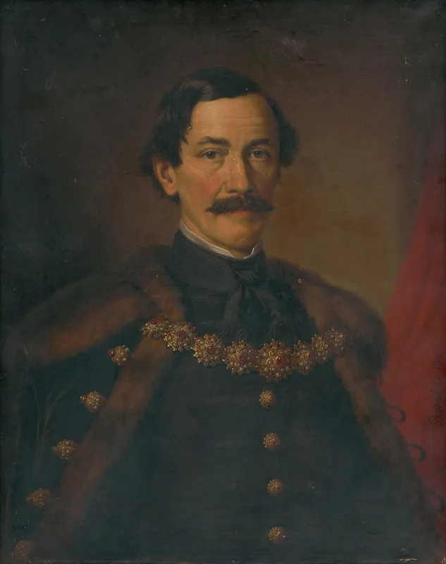 Portrait Of Count Teleki Miklos Barabas Wall Art by Miklós Barabás - High-Resolution Digital Print