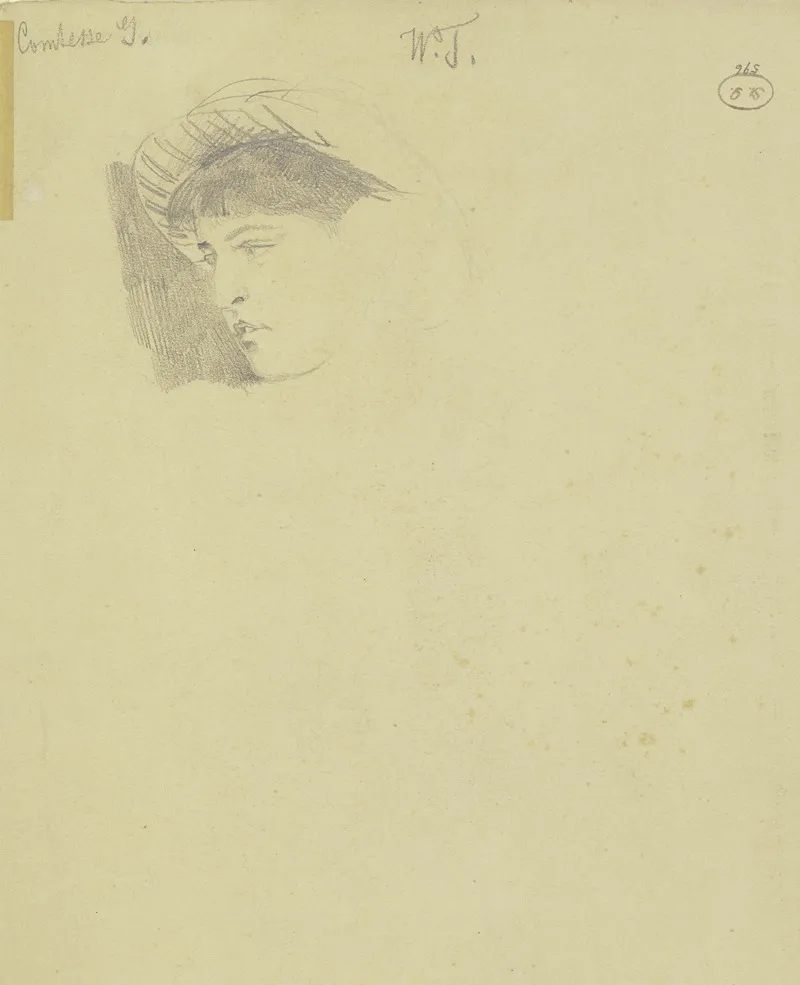 Portrait Of Countess G Wall Art by Wilhelm Trübner - High-Resolution Digital Print