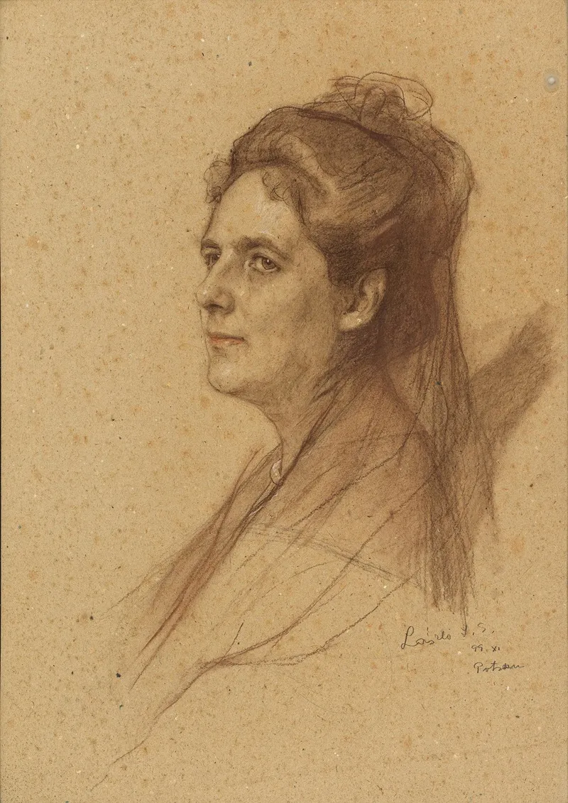 Portrait Of Countess Therese Brockdorff Nee Von Loen 1846 1924 Wall Art by Philip Alexius de László - High-Resolution Digital Print