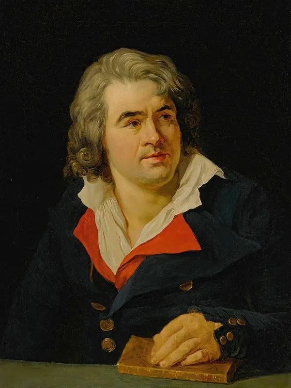 Portrait Of D F Desrues Wall Art by Joseph Marie Vien the younger - High-Resolution Digital Print