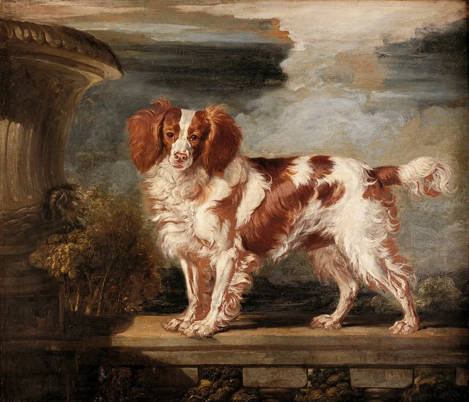 Portrait Of Dash A Favourite Spaniel The Property Of Lady Frances Vane Tempest Wall Art by James Ward - High-Resolution Digital Print