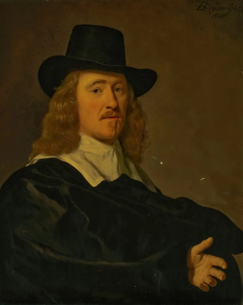 Portrait Of David Rijckaert 1614 1680 Wall Art by Bartholomeus van der Helst - High-Resolution Digital Print