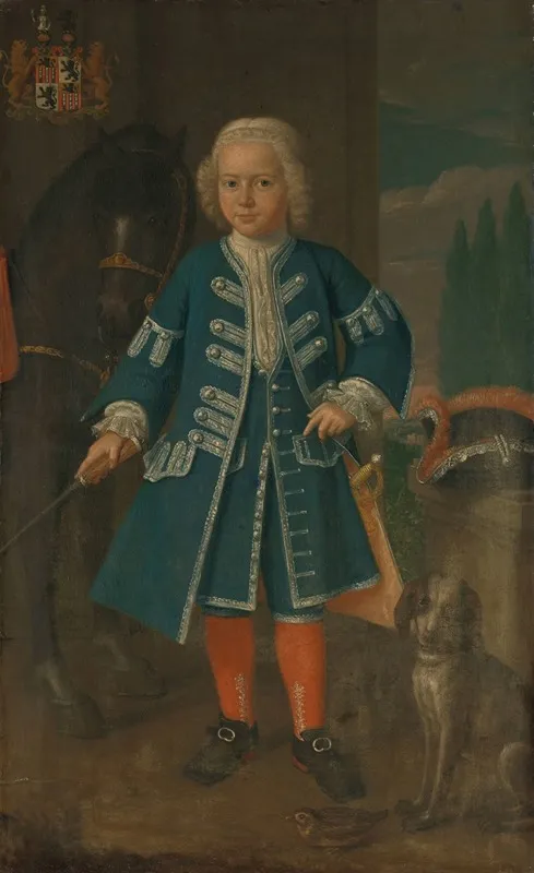 Portrait Of Diederik Van Hemert Lord Of Babylonienbroek At Six Years Of Age Wall Art by Harmanus Serin - High-Resolution Digital Print