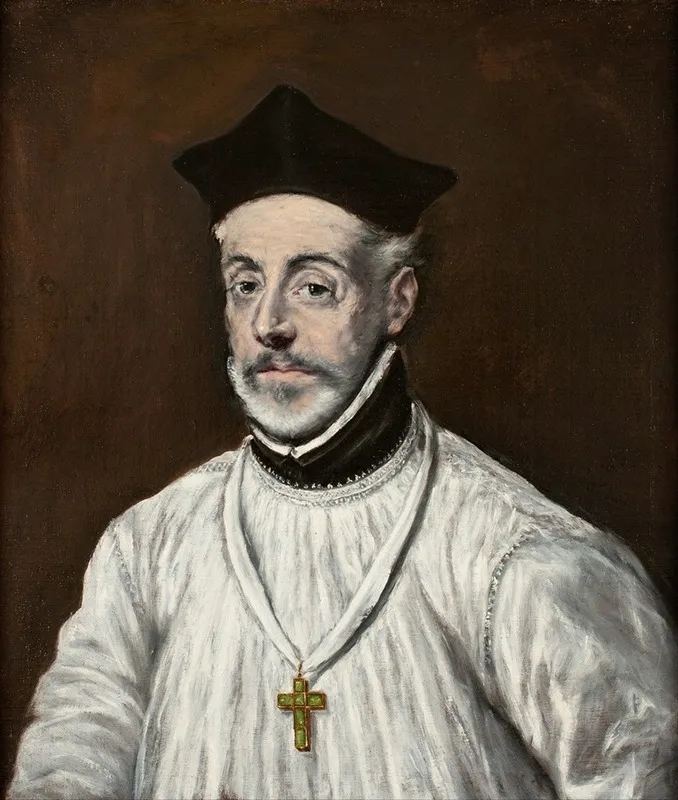 Portrait Of Diego De Covarrubias Y Leiva 1512 1577 Wall Art by El Greco (Domenikos Theotokopoulos) - High-Resolution Digital Print