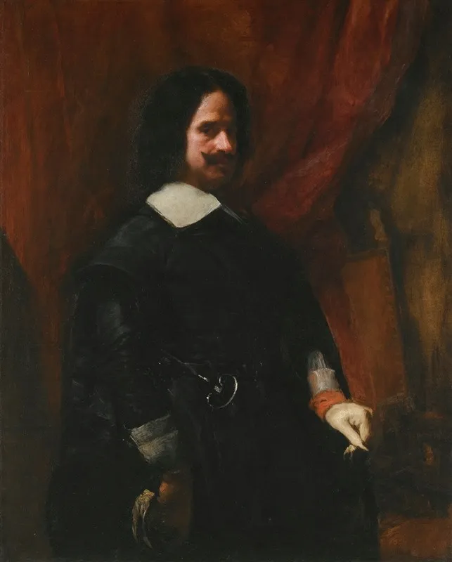 Portrait Of Diego De Silva Y Velazquez Wall Art by Juan Bautista Martinez Del Mazo - High-Resolution Digital Print