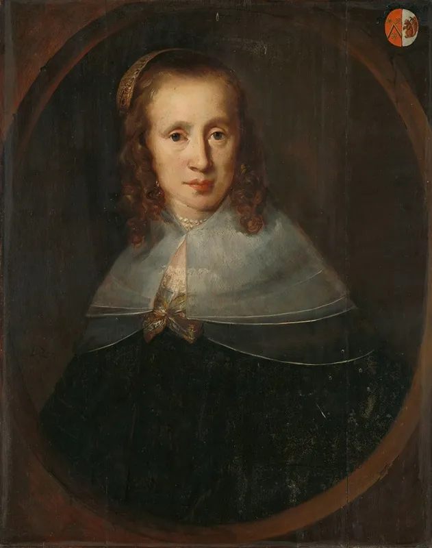 Portrait Of Digna De Maets First Wife Of Francois Leydecker Wall Art by Bernardus Swaerdecroon - High-Resolution Digital Print
