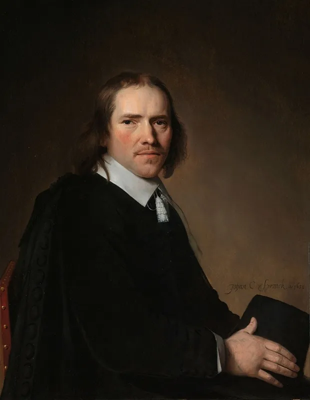 Portrait Of Dirck Johannes Or Jacobus Wallis Wall Art by Johannes Cornelisz Verspronck - High-Resolution Digital Print
